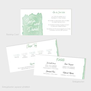 Preview: Backing-Card "Watercolor-Brush | Pistazie" 19,5x10