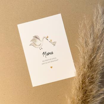 Preview: Spruchposter "Mama Schwan" | Geschenkidee | Personalisiert  | Muttertag | Wanddeko