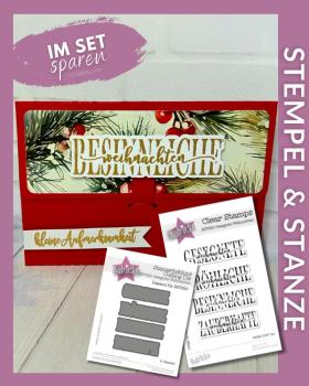 Bundle Kulricke Stempel "Gesegnete Weihnachten" & Stanze "Gesegnete Weihnachten"