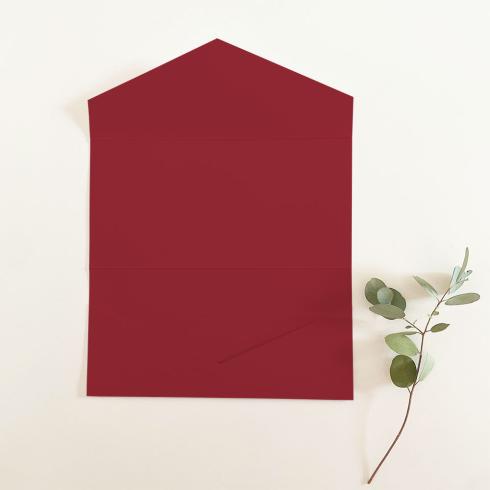 Pocketfold-Karte DIN Lang Premium-Karton "Weinrot" Basic Line
