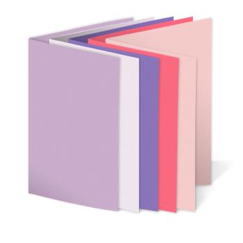 Sortiment "Rosatöne" 25x Faltkarten in 5 Farben DIN A6 - farbig sortiert