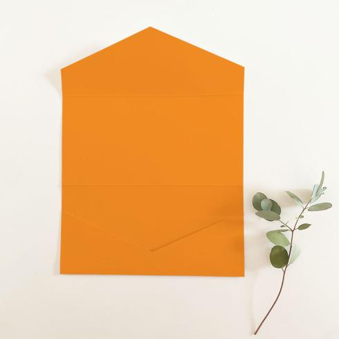 Pocketfold-Karte DIN Lang Premium-Karton "Orange" Basic Line