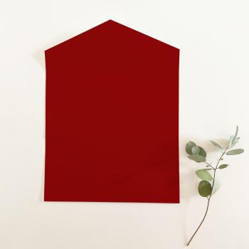 Pocketfold-Karte DIN Lang Premium-Karton "Weihnachtsrot" Basic Line