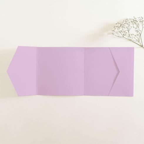 Pocketfold-Karte Quer-Format quadratisch (15x15) Premium-Karton "Lavendel" Basic Line