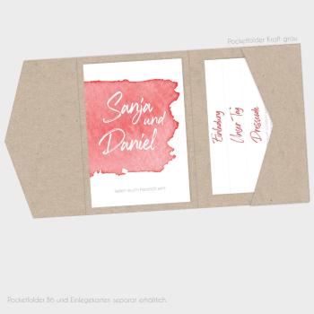 Backing-Card "Watercolor-Brush | Rot" 11x16