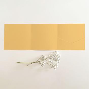 Trippel-Pocketfold-Karte quadratisch (15x15) Struktur-Karton "Caramel" Basic Line