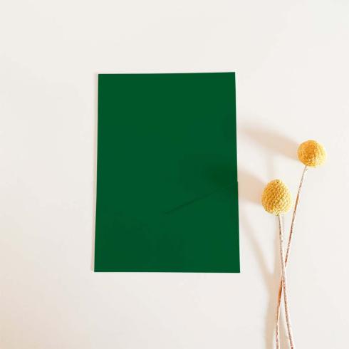 Simple-Pocket-Karte B6 Premium-Karton "Dunkelgrün"