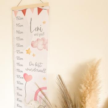Preview: Messleiste "Elefant 1" | Messlatte | Geschenkidee | Personalisiertes Geschenk | Kinderzimmerdeko