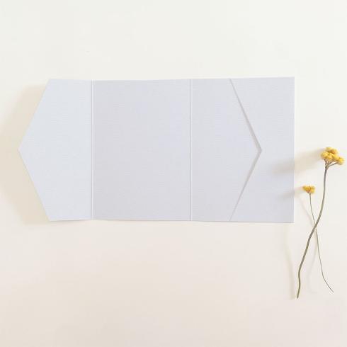Pocketfold-Karte B6 seitlich Struktur-Karton "Struktur Silbergrau" Basic Line