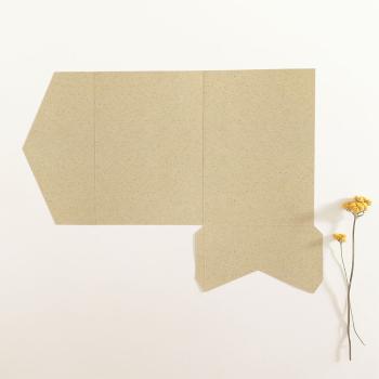 Preview: Pocketfold-Karte B6 Recycling "Graskarton" Exklusiv Line