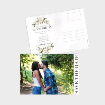 Save the Date "Antique White" Postkarte DIN B6