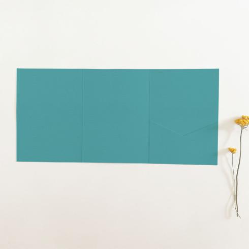 Pocketfold-Karte B6 Tripple Struktur-Karton "Struktur Lagunenblau" Basic Line