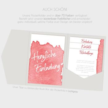 Preview: Einlegekarten-Bundle "Watercolor-Brush | Rot" B6
