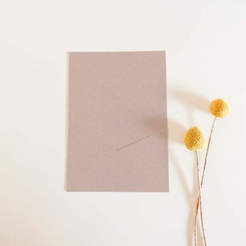 Simple-Pocket-Karte B6 Recycling-Karton "Kraft Rosé"