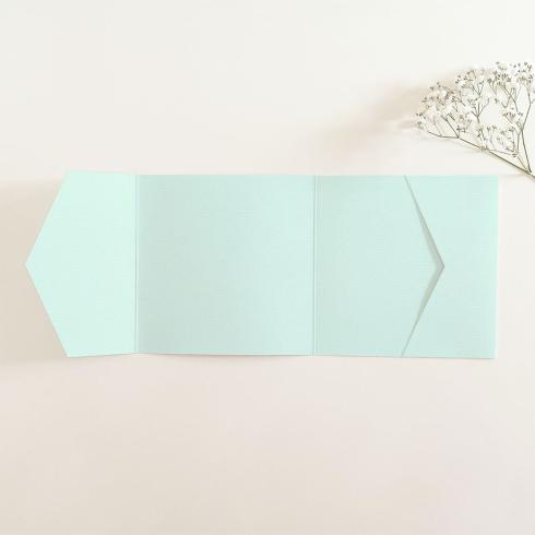 Pocketfold-Karte Quer-Format quadratisch (15x15) Struktur-Karton "Struktur Pfefferminz" Basic Line