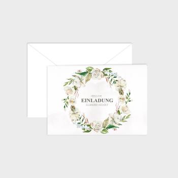 Preview: Einladung "Antique White" DIN B6 Klappkarte