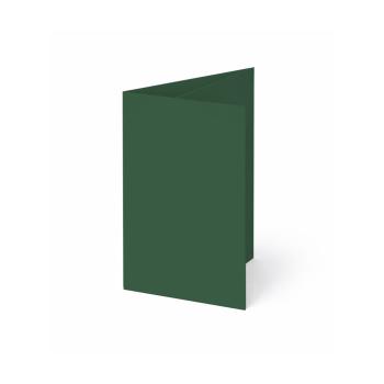 Trippelkarte - Leporello 225g/m² DIN A6 3-Fach in waldgrün