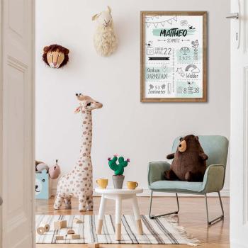 Preview: Geburtsposter "Sketch" | Geburtstafel | Geburtsdaten | Geburtsbild | Geburt Geschenk