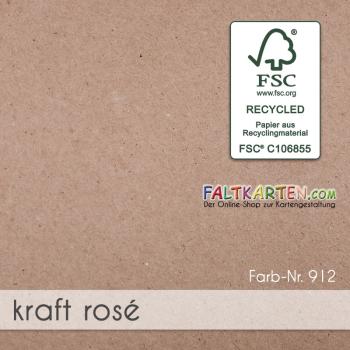 Karte - Einlegekarte DIN A6 220g/m² in kraft rosé