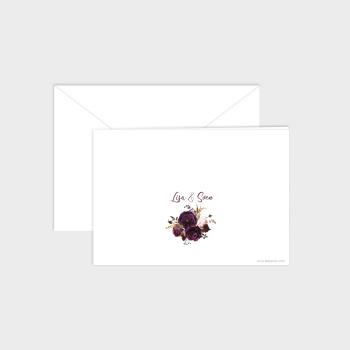 Preview: Einladung "Boho Violett-Flower" DIN B6 Klappkarte