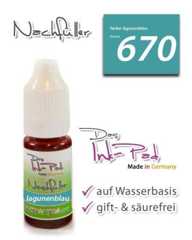 LaCreativ Nachfüller 10ml in lagunenblau für Das Ink-Pad - Stempelkissen