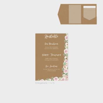 Preview: Einlegekarten-Bundle "Kraft White Roses" B6