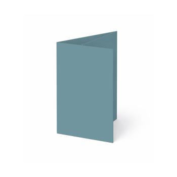 Trippelkarte - Leporello 240g/m² DIN A6 3-Fach in petrol