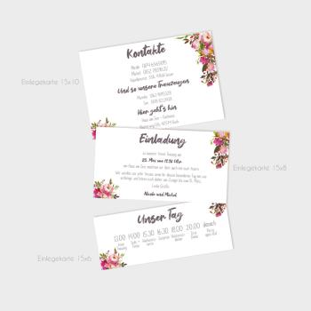 Preview: Einlegekarte "Pink Bunch" 15x6