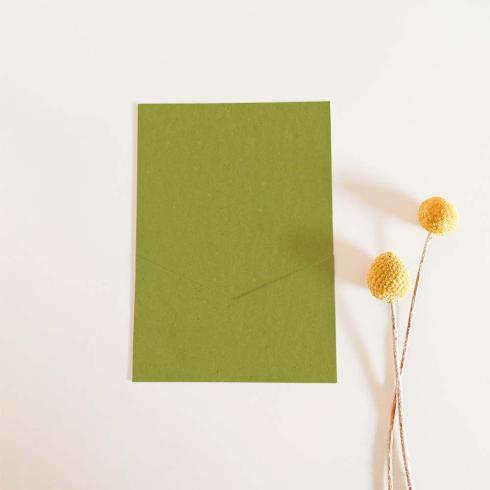 Simple-Pocket-Karte B6 Recycling-Karton "Kraft Grün"