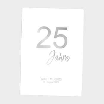 Preview: Metallicposter "Silberhochzeit" | Goldposter | Familienposter | Personalisiertes Poster | Wanddeko