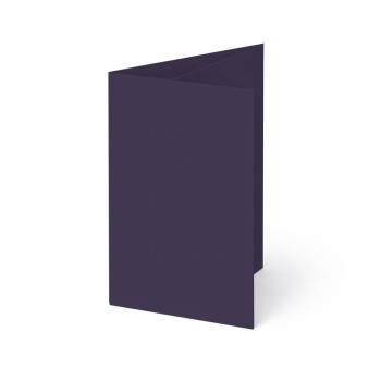 Trippelkarte - Leporello 225g/m² DIN B6 3-Fach in aubergine