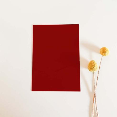 Simple-Pocket-Karte B6 Premium-Karton "Weihnachtsrot"