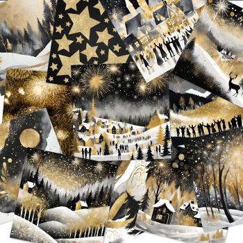 Preview: LaCreativ - Designpapier "Goldene Silvesternacht" Paper Pack 6x6" - 24 Bogen