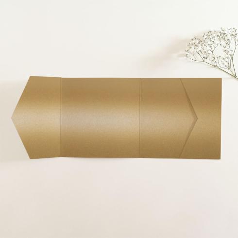 Pocketfold-Karte Quer-Format quadratisch (15x15) Premium-Karton "Metallic Coffee" Basic Line