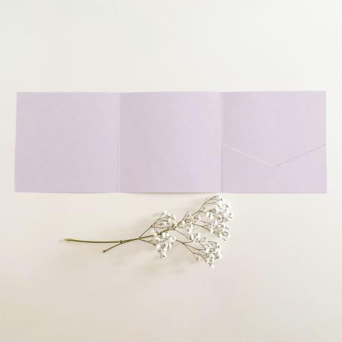 Trippel-Pocketfold-Karte quadratisch (15x15) Struktur-Karton "Zartrose" Basic Line