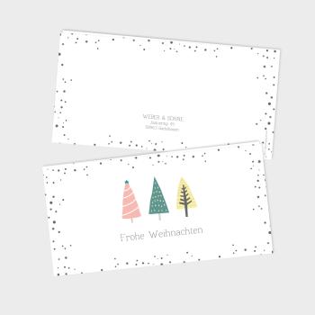 Preview: Geschäftliche Weihnachtskarte "Weihnachten Pastell" DIN Lang Klappkarte 