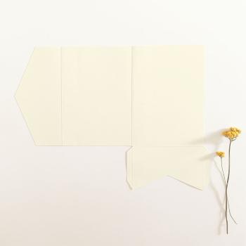 Preview: Pocketfold-Karte B6 Struktur-Karton "Struktur Naturell" Exklusiv Line