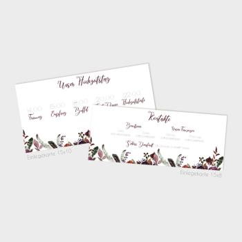 Preview: Einlegekarte "Boho Violett-Flower" 19,5x8