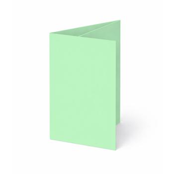 Trippelkarte - Leporello 240g/m² DIN B6 3-Fach in pastell grün