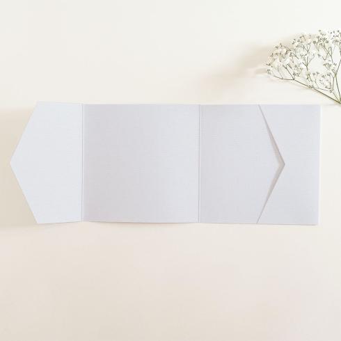 Pocketfold-Karte Quer-Format quadratisch (15x15) Struktur-Karton "Struktur Silbergrau" Basic Line