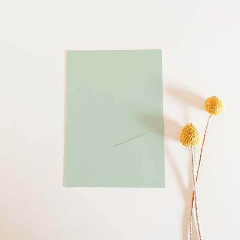 Simple-Pocket-Karte B6 Premium-Karton "Pastell Grün"