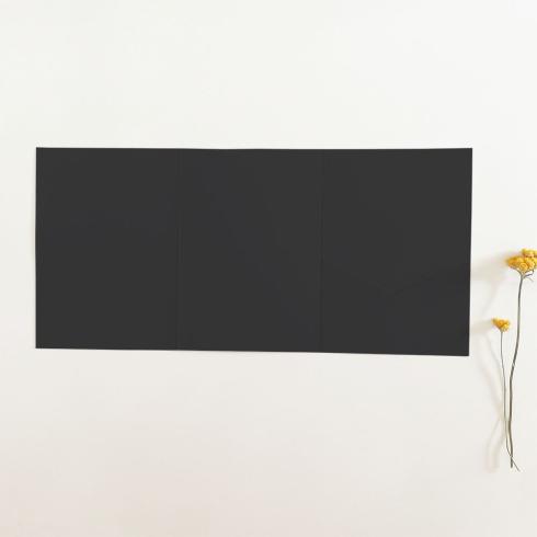 Pocketfold-Karte B6 Tripple Premium-Karton "Schwarz" Basic Line