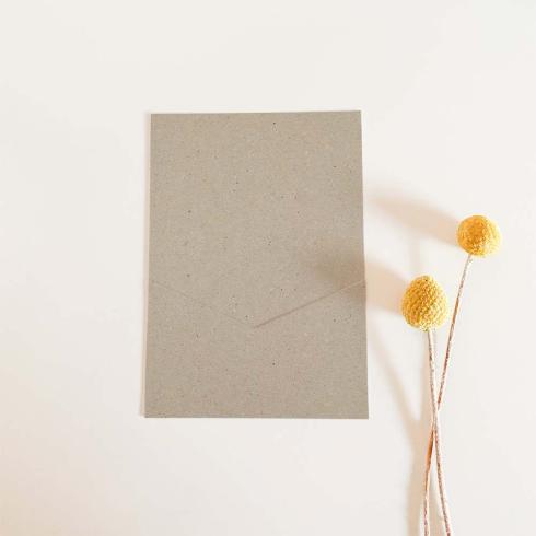 Simple-Pocket-Karte B6 Recycling-Karton "Kraft Grau"