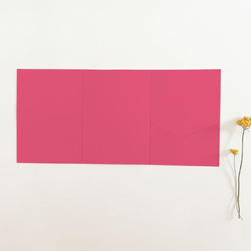 Pocketfold-Karte B6 Tripple Premium-Karton "Fuchsia" Basic Line