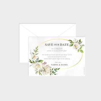 Save the Date "Antique White" DIN B6 