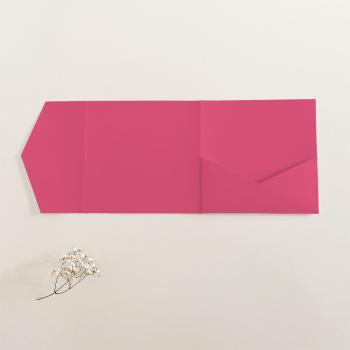 Pocketfold-Karte Quadrat (15x15) Premium-Karton "Fuchsia" Exklusiv Line