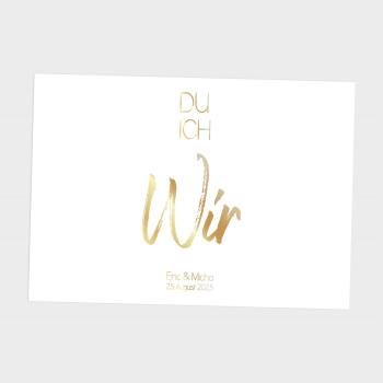 Preview: Metallicposter "Du ich wir" | Goldposter | Familienposter | Personalisiertes Poster | Wanddeko
