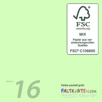 Karte - Einlegekarte DIN A5 240g/m² in pastell grün