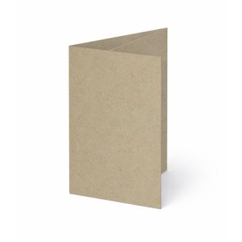 Trippelkarte - Leporello 220g/m² DIN B6 3-Fach in kraft grau