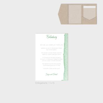 Preview: Einlegekarten-Bundle "Watercolor-Brush | Pistazie" B6